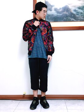 「summer」｜「アイテム（ナイロンジャケット）」を使った、Gorbinzsheさん（メンズ・171cm）の春コーディネート