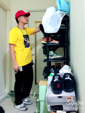 「TAIPEI」｜「アイテム（ジャージ）」を使った、Gorbinzsheさん（メンズ・170cm）の春コーディネート