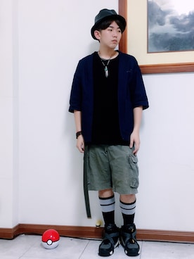 「oqLiq（オークリック）のアイテム（デニムジャケット）」を使った、Gorbinzsheさん（メンズ・170cm）の夏コーディネート