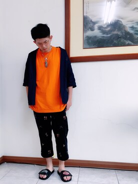 「oqLiq（オークリック）のアイテム（デニムジャケット）」を使った、Gorbinzsheさん（メンズ・170cm）の夏コーディネート