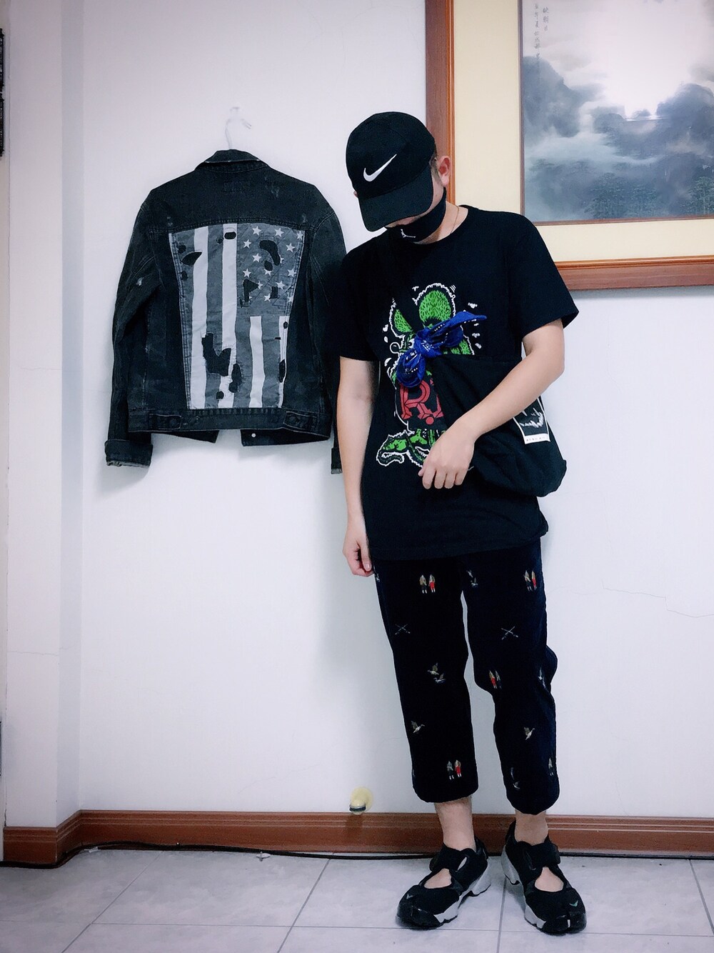 「summer、VINTAGE、Taiwan、TAIPEI、Ralph Lauren、ratfink、NIKE、ootd、WEARBOOKエントリー、street」｜「RAT FINKのアイテム（Tシャツ/カットソー、ブラック系）」を使った、Gorbinzsheさん（メンズ・171cm）の夏コーディネートの1枚目の写真