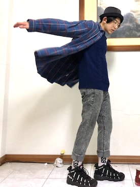 「REMIX（リミックス）のアイテム（パンツ）」を使った、Gorbinzsheさん（メンズ・171cm）の冬コーディネート