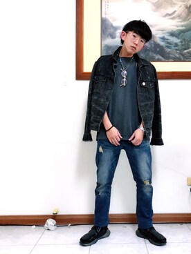 「happynewyear」｜「アイテム（ジャケット/アウター）」を使った、Gorbinzsheさん（メンズ・170cm）の冬コーディネート