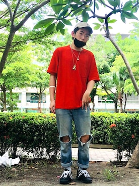 「Jumper（ジャンパー）のアイテム」を使った、Gorbinzsheさん（メンズ・170cm）の夏コーディネート