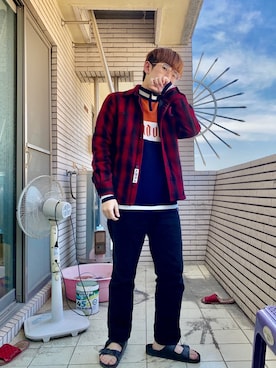 「通勤穿搭」｜「アイテム（サンダル）」を使った、Gorbinzsheさん（メンズ・171cm）の冬コーディネート