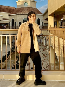 「H:CONNECT（エイチコネクト）のアイテム（トップス）」を使った、Gorbinzsheさん（メンズ・171cm）の冬コーディネート