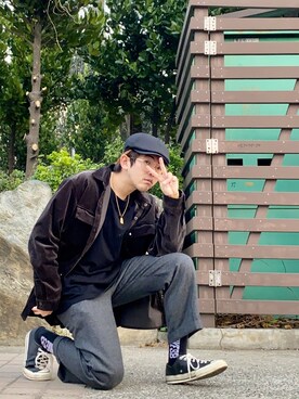 「H:CONNECT（エイチコネクト）のアイテム（トップス）」を使った、Gorbinzsheさん（メンズ・171cm）の冬コーディネート