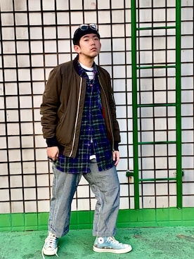 「アイテム（ダッフルコート）」を使った、Gorbinzsheさん（メンズ・171cm）の冬コーディネート