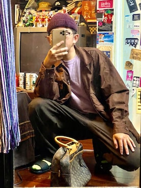 「LouisVuitton」｜「アイテム（ニットキャップ/ビーニー）」を使った、Gorbinzsheさん（メンズ・170cm）の夏コーディネート