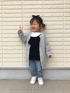 Riona⑅︎◡̈︎*さん（キッズ・90cm）の冬コーディネート