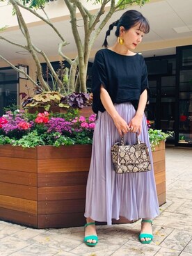 「シャーベットカラー」｜遠藤　裕子さん（レディース・155cm）の春コーディネート