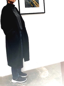 「テーパードデニム」｜「アイテム（チュニック）」を使った、7seaさん（レディース・164cm）の秋コーディネート