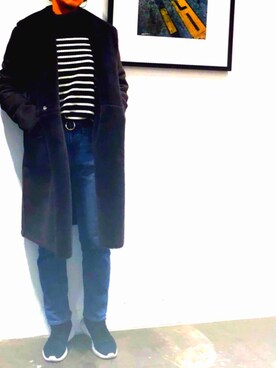 「OSMOSIS（オズモーシス）のアイテム（ムートンコート）」を使った、7seaさん（レディース・164cm）の冬コーディネート