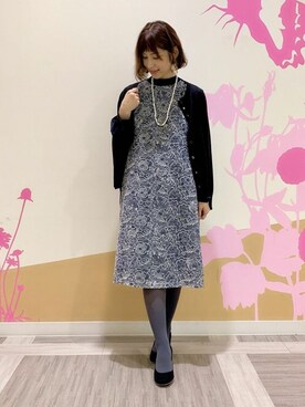 「ネコ」｜「アイテム（パンプス）」を使った、franche lippeeさん（レディース・153cm）の冬コーディネート