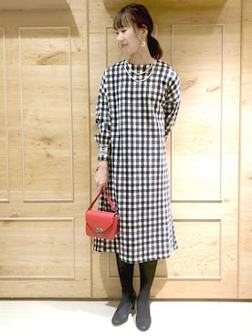 「DANS SON POCHE（ダンソンポッシュ）のアイテム」を使った、franche lippeeさん（レディース・166cm）の冬コーディネート