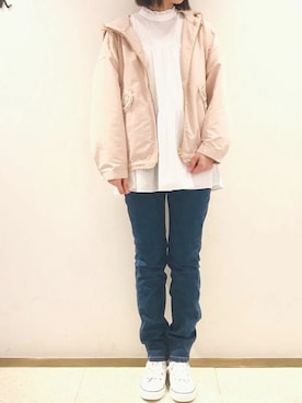 「ドルマン」｜「アイテム（ブルゾン）」を使った、franche lippeeさん（レディース・160cm）の冬コーディネート