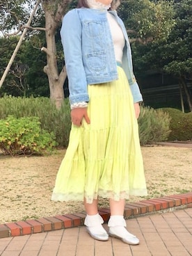 franchelippeeのデニムジャケットを使った人気ファッション
