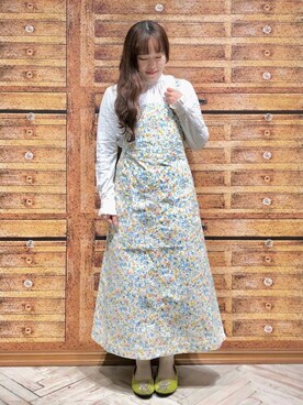 「リバーシブル」｜「アイテム（ジャンパースカート）」を使った、franche lippeeさん（レディース・153cm）の冬コーディネート