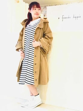 「アーミー」｜「アイテム（ワンピース/ドレス）」を使った、franche lippeeさん（レディース・166cm）の冬コーディネート