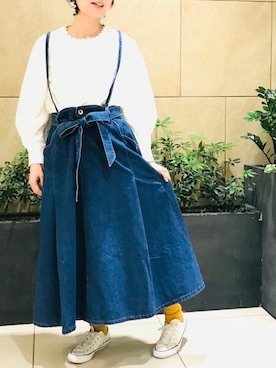 franchelippeeのデニムスカートを使ったレディース人気ファッション