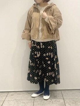 「アーミー」｜「アイテム（ブルゾン）」を使った、franche lippeeさん（レディース・155cm）の冬コーディネート