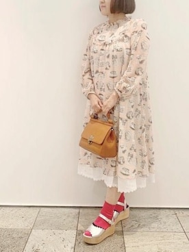 「ネコ」｜「アイテム（サンダル）」を使った、franche lippeeさん（レディース・155cm）の春コーディネート