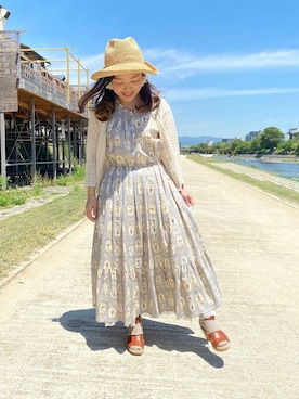 「透かし編みニット」｜franche lippeeさん（レディース・148cm）の春コーディネート