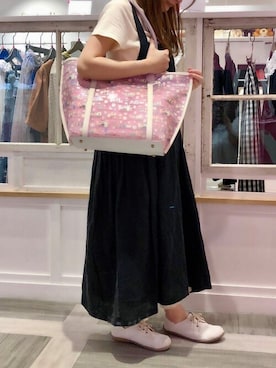 「DANS SON POCHE（ダンソンポッシュ）のアイテム」を使った、franche lippeeさん（レディース・160cm）の春コーディネート