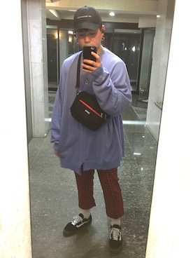「EFFECTEN（エフェクテン）のアイテム（パンツ）」を使った、ひかるさん（メンズ・170cm）の春コーディネート