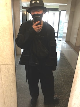 「LONELY/論理（ロンリー）のアイテム（帽子）」を使った、ひかるさん（メンズ・173cm）の秋コーディネート