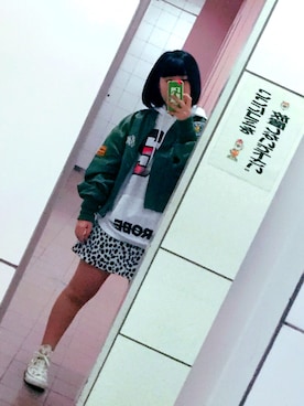 「友達」｜「アイテム（ジャケット/アウター）」を使った、ま みさん（レディース・154cm）の冬コーディネート