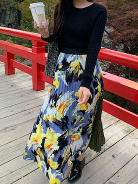 「アイテム（ボストンバッグ）」を使った、なるをさん（レディース・153cm・10代）の冬コーディネート
