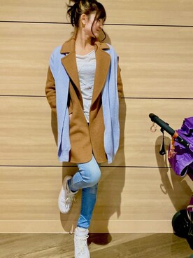 「Diagram（ダイアグラム）のアイテム（ジャケット/アウター）」を使った、ANYYさん（レディース・168cm）の春コーディネート