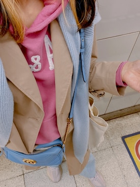 「PLST（プラステ）のアイテム（トレンチコート）」を使った、ANYYさん（レディース・168cm）の春コーディネート