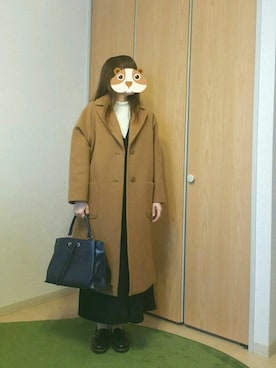 「Mila Owen（ミラオーウェン）のアイテム（つなぎ/オールインワン）」を使った、みい:-)さん（レディース・154cm）の冬コーディネート