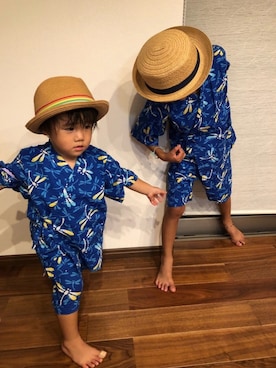 「handmade」｜「アイテム（浴衣）」を使った、 touさん（キッズ・100cm）の夏コーディネート