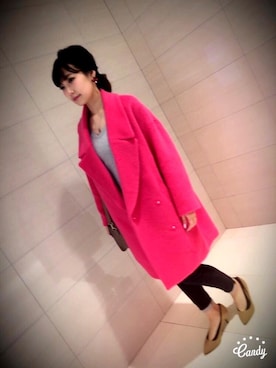 「Another Edition（アナザーエディション）のアイテム（ダウンジャケット/コート）」を使った、yuuさん（レディース・157cm）の春コーディネート