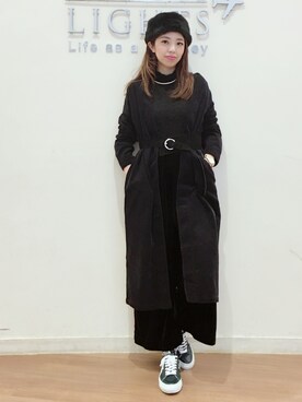 「Wrangler」｜「アイテム（ハンチング/ベレー帽）」を使った、TOMA22さん（レディース・164cm）の秋コーディネート
