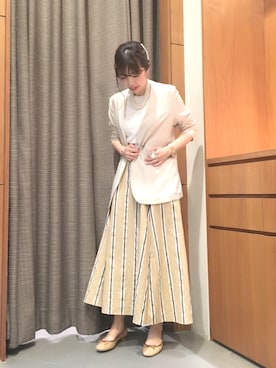 「BEAMS LIGHTS」｜「アイテム（アクセサリー）」を使った、TOMA22さん（レディース・164cm）の春コーディネート