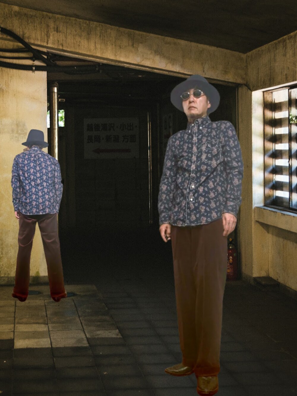 「きれいめカジュアル、キレイめ、ペイズリー、フレアパンツ、ブーツ、ウエスタンブーツ、ハット、ナンバーナイン(NUMBER (N)INE)、ユニクロ、相互フォロー」｜「KIJIMA TAKAYUKIのアイテム（ハット、ブラック系）」を使った、msg1961さん（メンズ・170cm）の春コーディネートの1枚目の写真