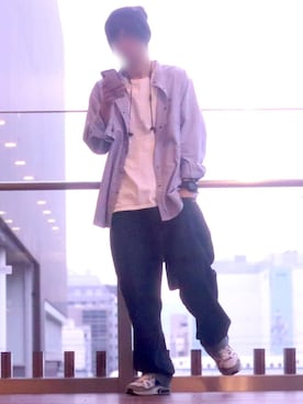 「長袖シャツ」｜TJさん（メンズ・177cm・20代）の冬コーディネート
