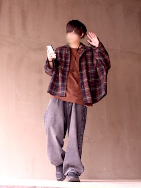 「アイテム（シャツ/ブラウス）」を使った、TJさん（メンズ・177cm）の春コーディネート