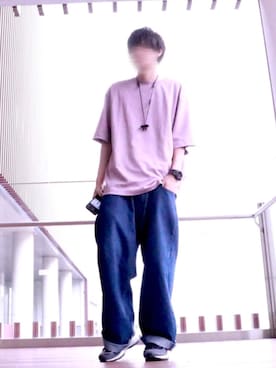 「アイテム（福袋/福箱、ブラック系）」を使った、TJさん（メンズ・177cm）の春コーディネート