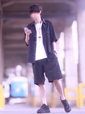 「アイテム（福袋/福箱、ブラック系）」を使った、TJさん（メンズ・177cm）の夏コーディネート