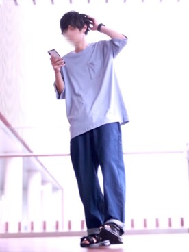 「アイテム（福袋/福箱、ブラック系）」を使った、TJさん（メンズ・177cm）の夏コーディネート