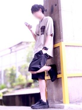 「アイテム（福袋/福箱、ブラック系）」を使った、TJさん（メンズ・177cm）の夏コーディネート