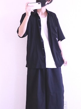 「バックプリント」｜「アイテム（福袋/福箱）」を使った、TJさん（メンズ・177cm）の夏コーディネート