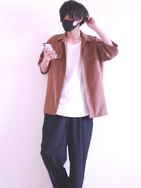 「アースカラー」｜「アイテム（福袋/福箱）」を使った、TJさん（メンズ・177cm）の夏コーディネート