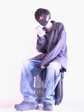 「チェック柄に恋してる」｜「アイテム（福袋/福箱）」を使った、TJさん（メンズ・177cm）の秋コーディネート