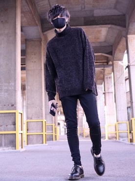 「ブラウンコーデ」｜「アイテム（福袋/福箱）」を使った、TJさん（メンズ・177cm）の冬コーディネート